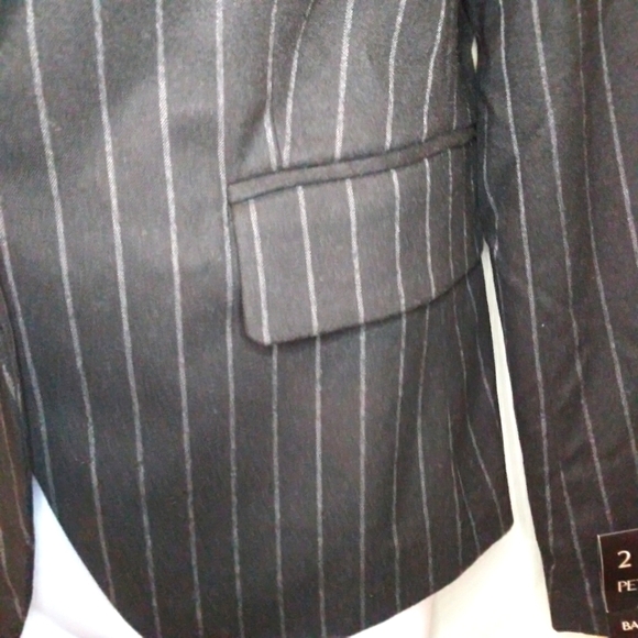Banana Republic Aria Black Flannel Pin Stripe Blazer - Picture 5 of 14